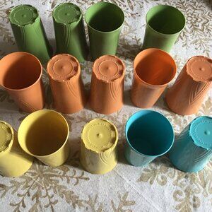 Set of14 STANLEY HOME Products Vintage Retro Nesting Juice Glasses - 4 Colors